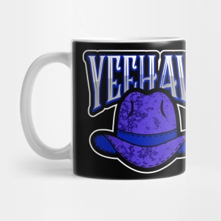 Cowboy Gift Yeehaw Western Blue Cowboy Hat Mug